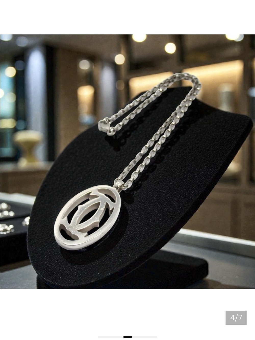 ✨💎RARE💎✨ Cartier Pendant Necklace w/ 16” unbranded silver chain and box!